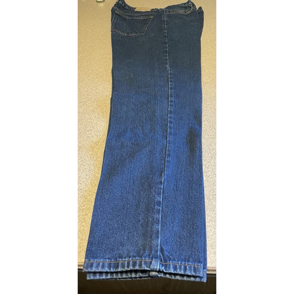 MENS MEMBERS MARK JEANS 36x32 REGULAR FIT DARK RINSE - Picture 2 of 3